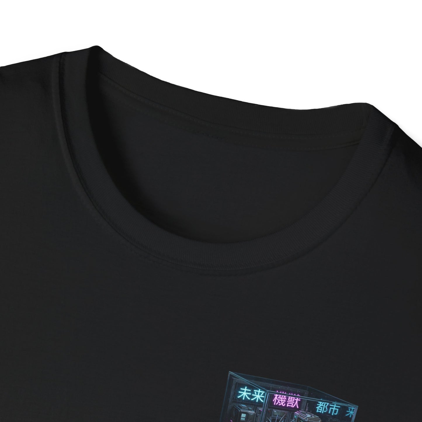 Retro Cyber Cube T‑Shirt — Vaporwave Aesthetic Pocket Graphic
