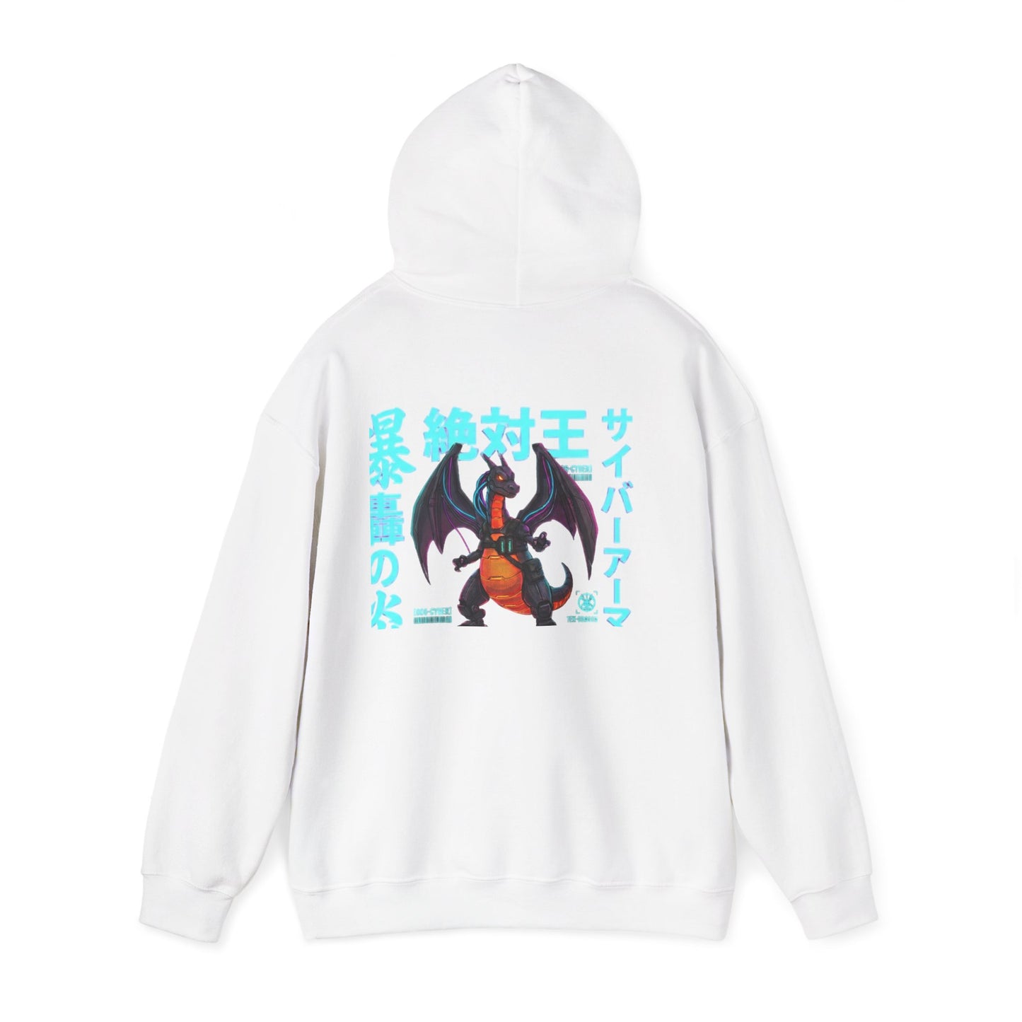 Dragon Cyberpunk Hoodie — Japanese Kanji Demon Graphic Pullover