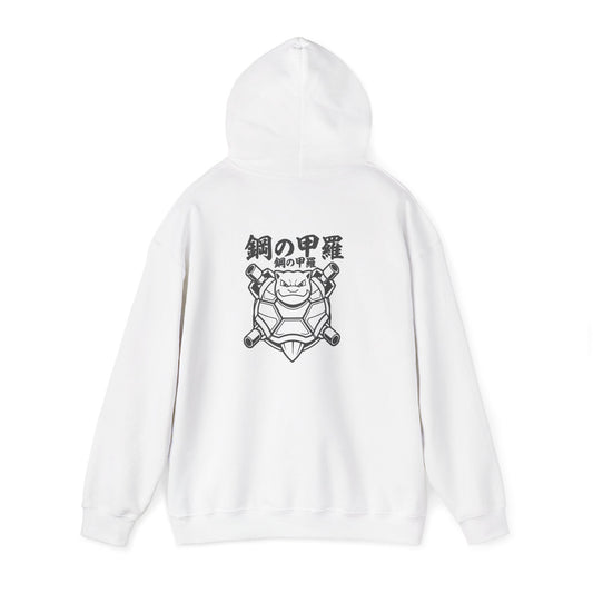 Samurai Mask Hooded Sweatshirt — Japanese Oni Crest Hoodie