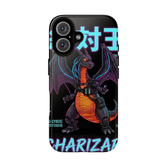 Phone Case — Neon Cyber Dragon Design