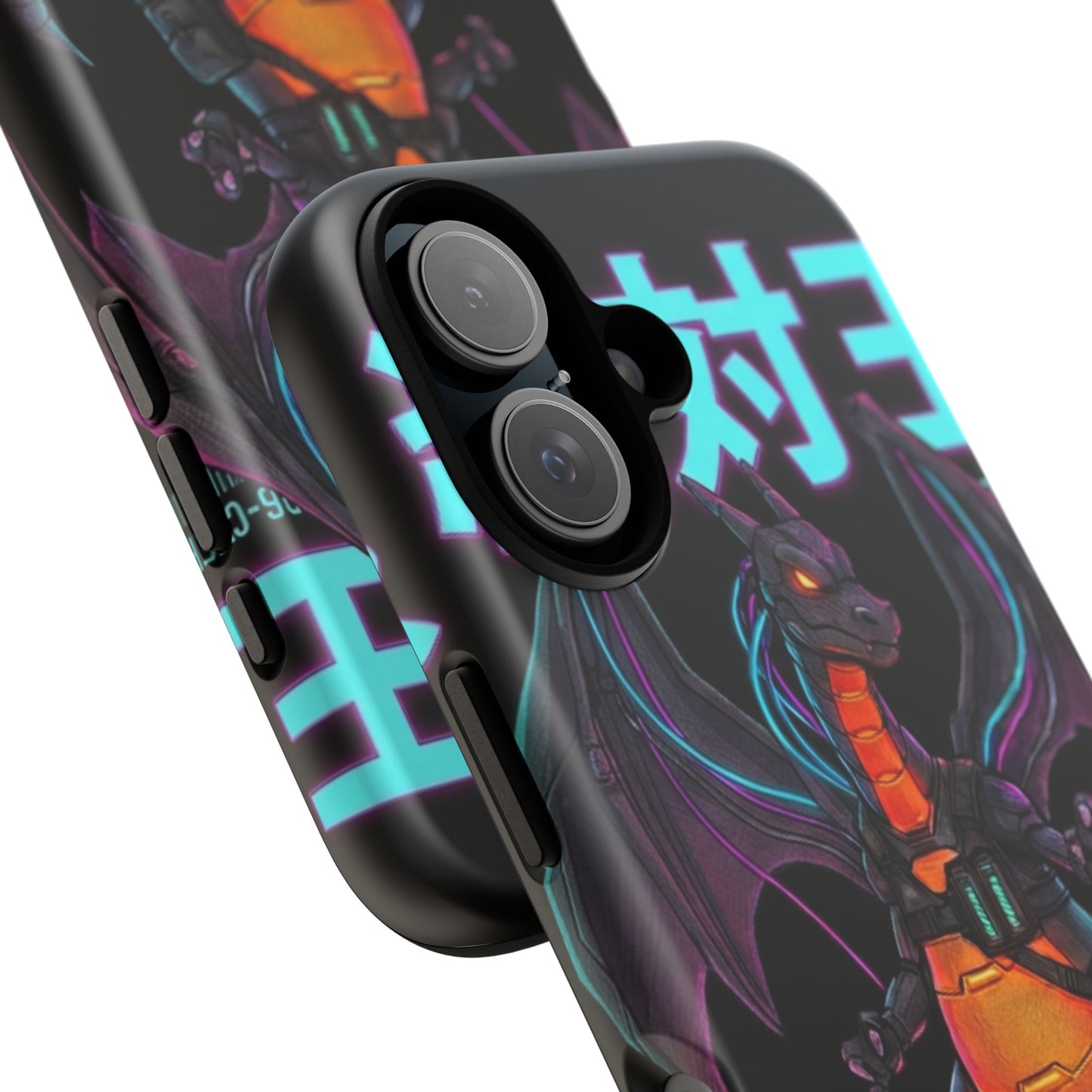 Phone Case — Neon Cyber Dragon Design