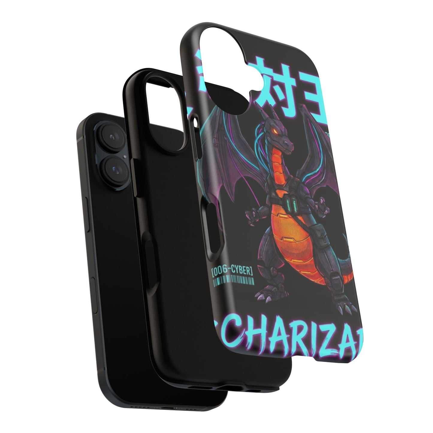 Phone Case — Neon Cyber Dragon Design