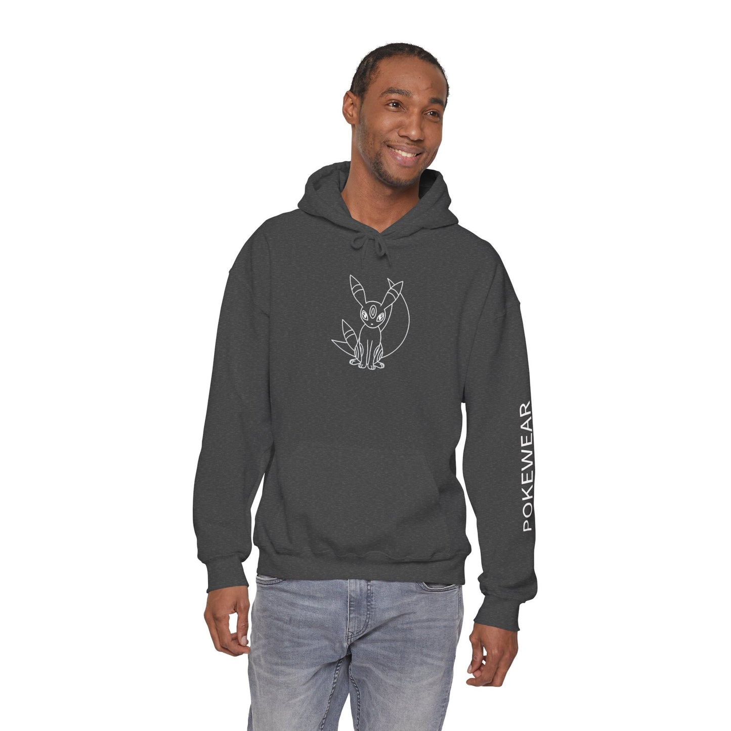 Expeon Outline Hoodie — Minimalist Poke Crewneck with Sleeve Logo