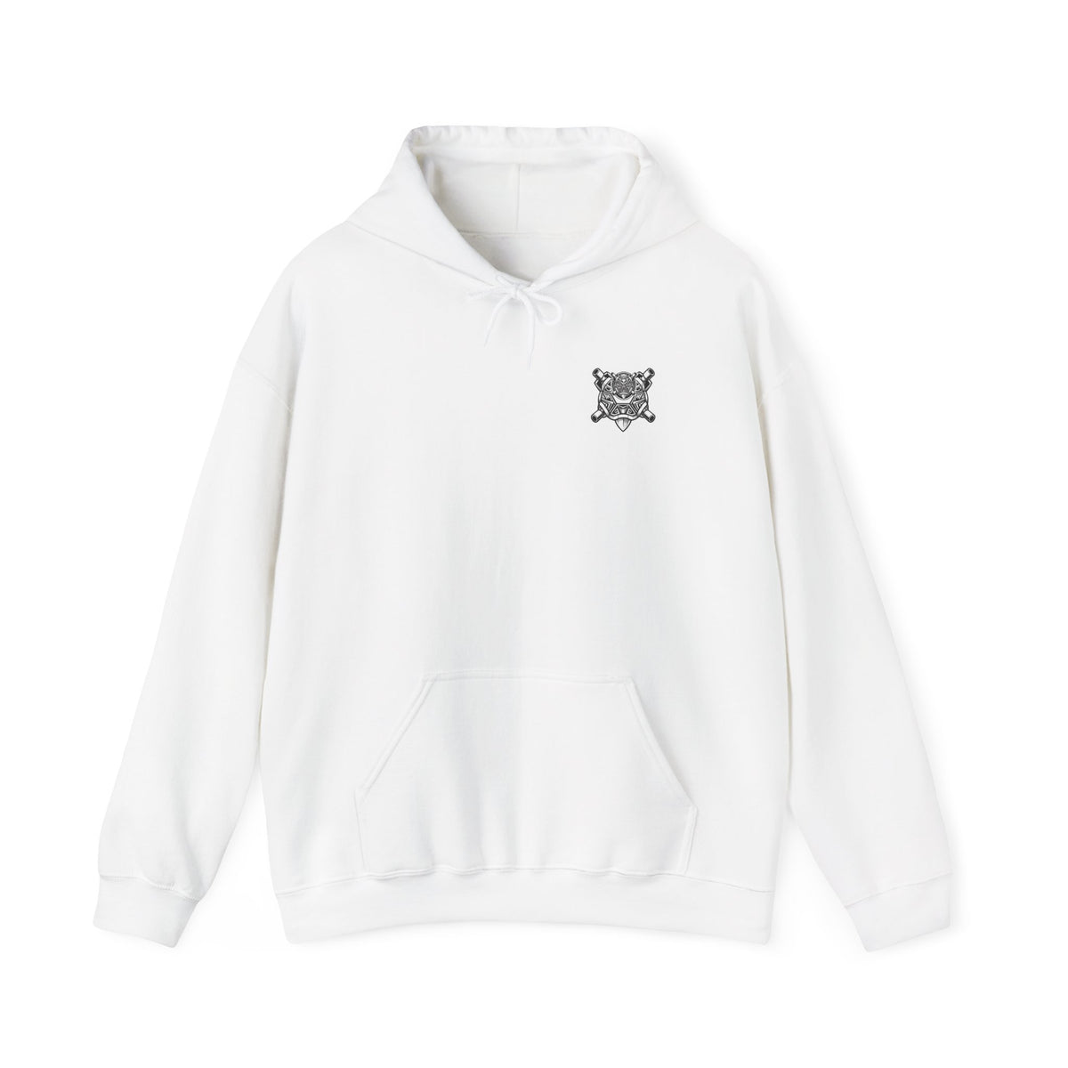 Samurai Mask Hooded Sweatshirt — Japanese Oni Crest Hoodie