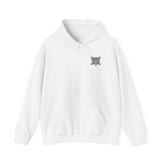 Samurai Mask Hooded Sweatshirt — Japanese Oni Crest Hoodie