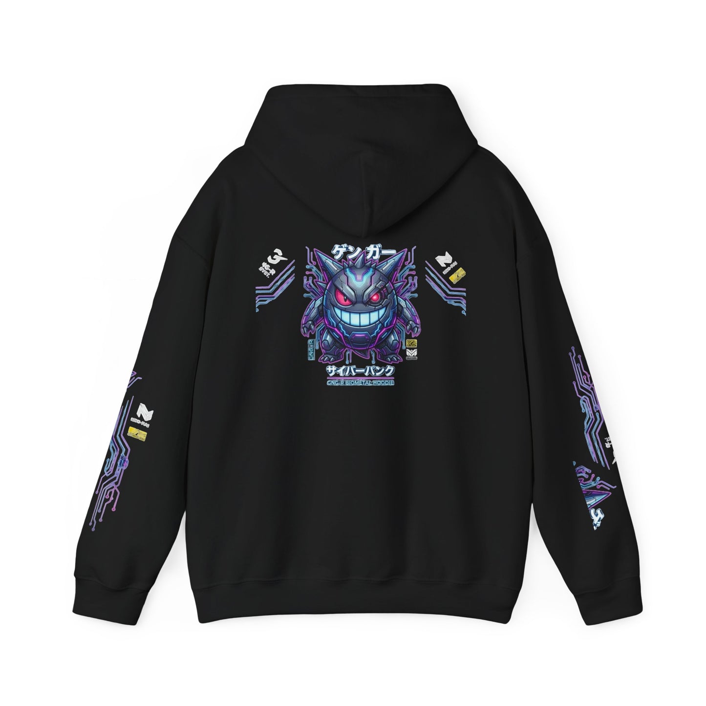 Gangar Streetwear Hoodie — Neon Japanese Gaming Graphic Pullover