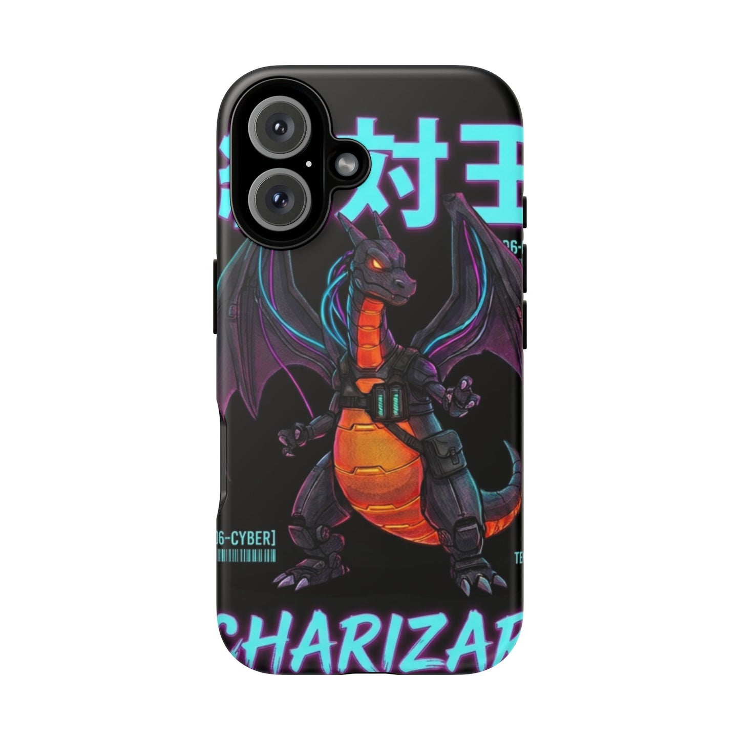 Phone Case — Neon Cyber Dragon Design