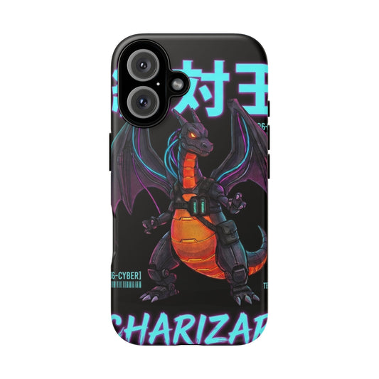 Phone Case — Neon Cyber Dragon Design
