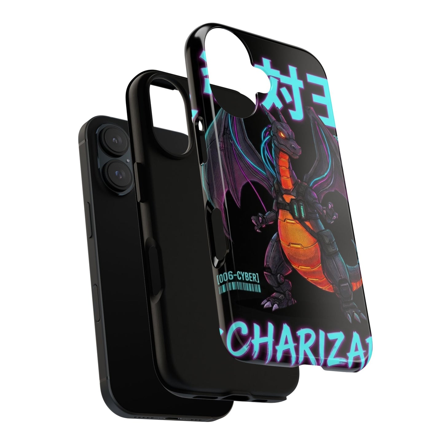 Phone Case — Neon Cyber Dragon Design