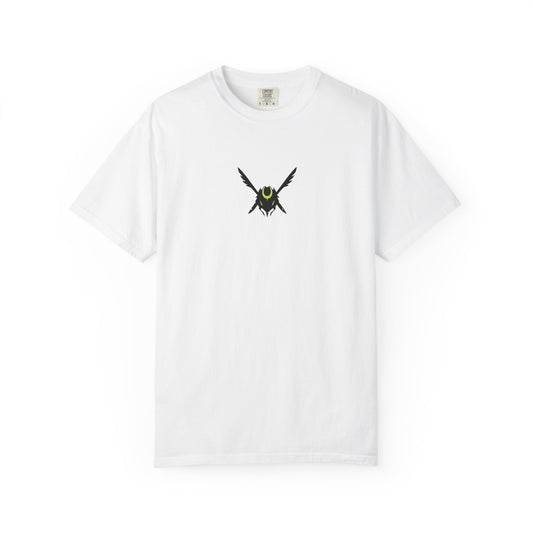 Dragon Sky Emblem T-Shirt — Japanese Kanji Samurai Mask Graphic Tee