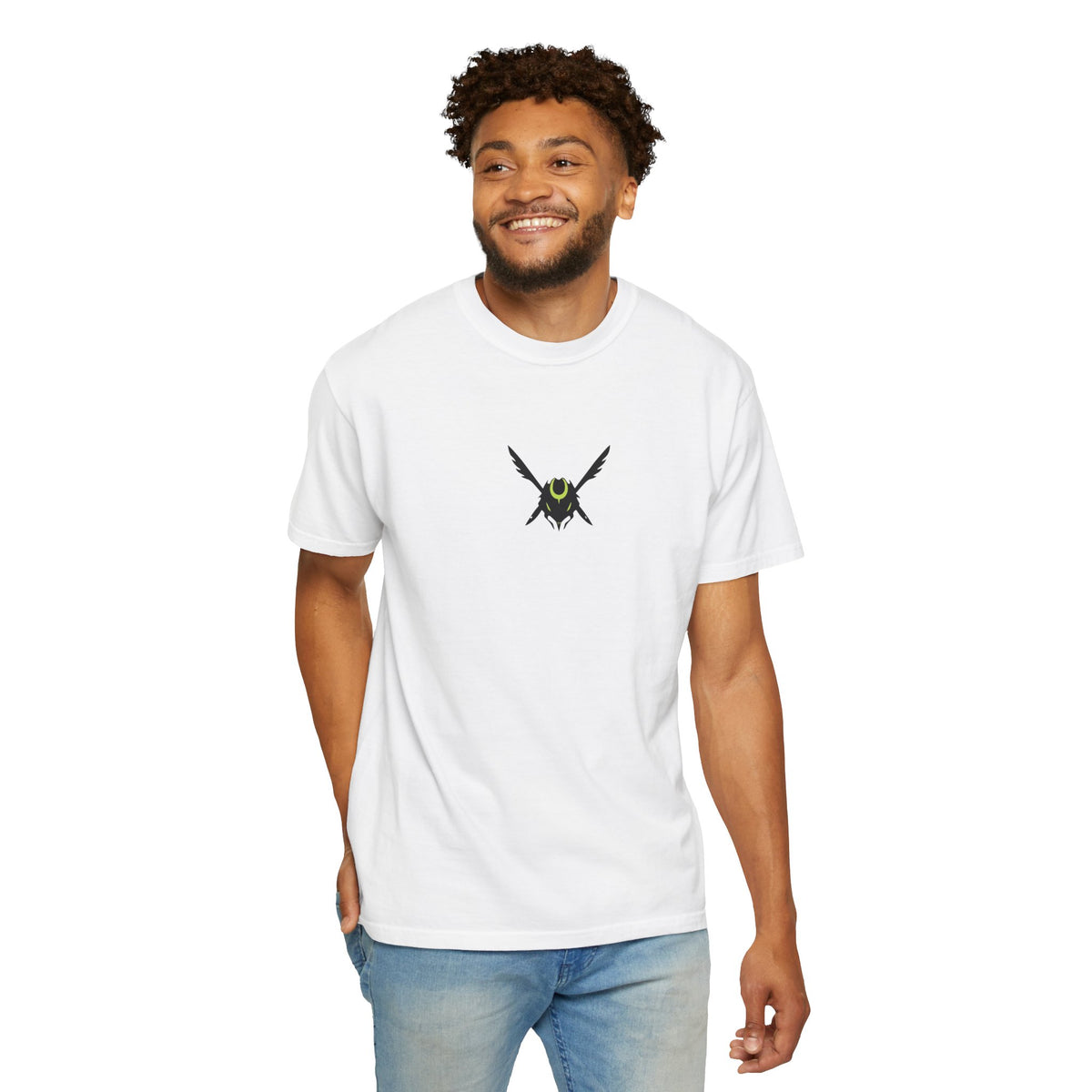 Dragon Sky Emblem T-Shirt — Japanese Kanji Samurai Mask Graphic Tee