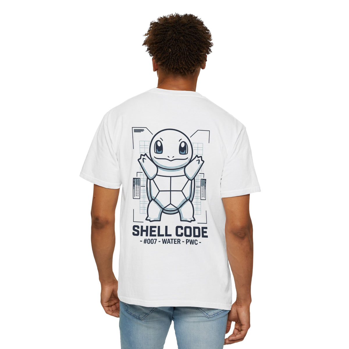'Shell Code' T-Shirt — Retro Poke Tech Graphic Tee