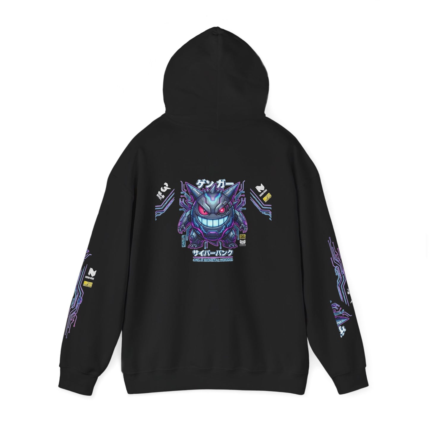 Gangar Streetwear Hoodie — Neon Japanese Gaming Graphic Pullover