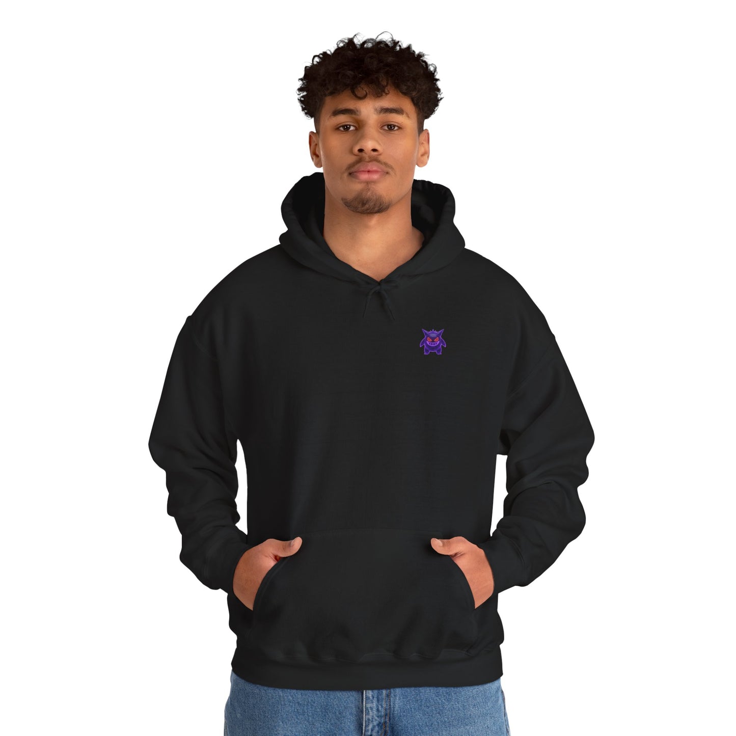 Retro Vaporwave Hoodie — Japanese Text Ghost Poke Pullover