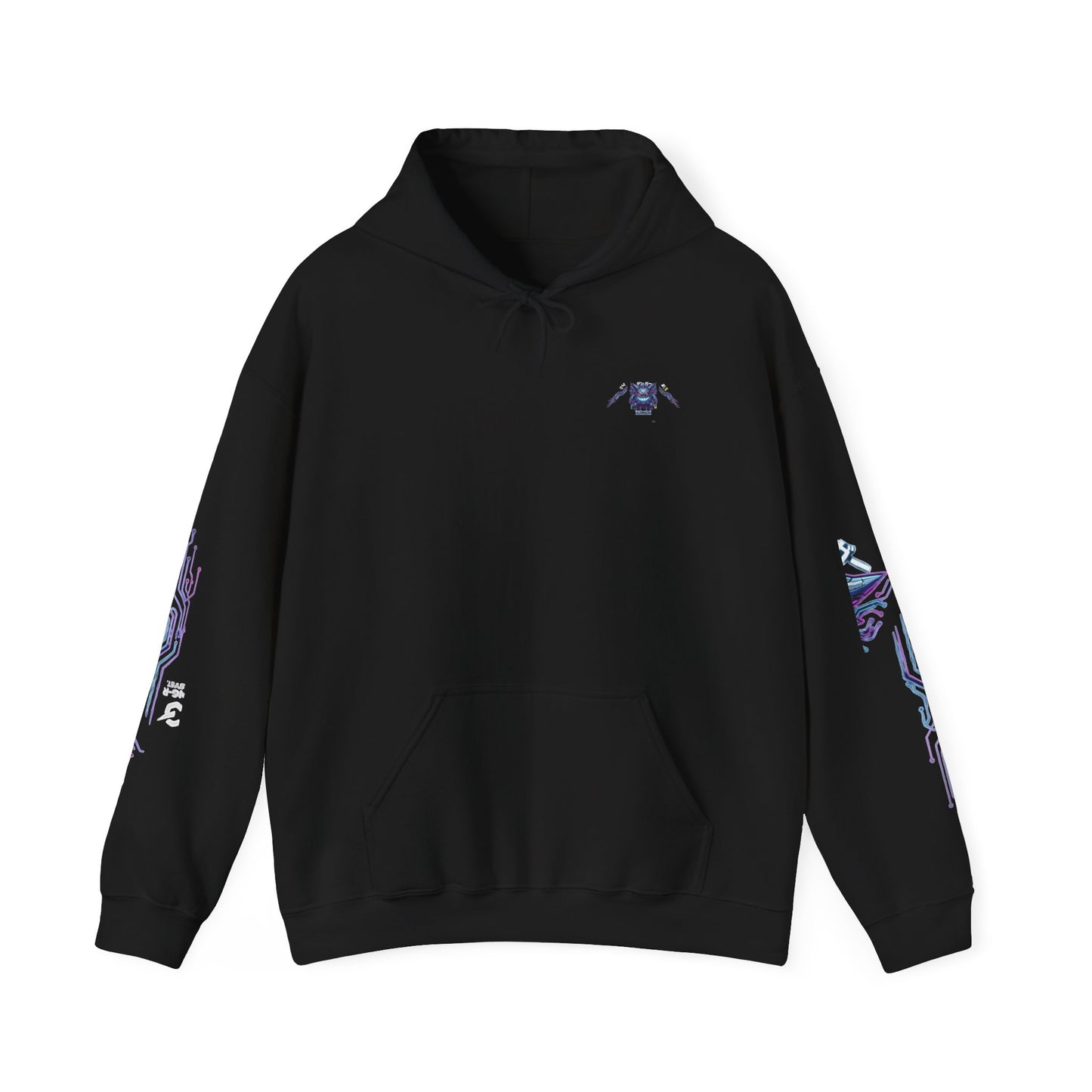 Gangar Streetwear Hoodie — Neon Japanese Gaming Graphic Pullover
