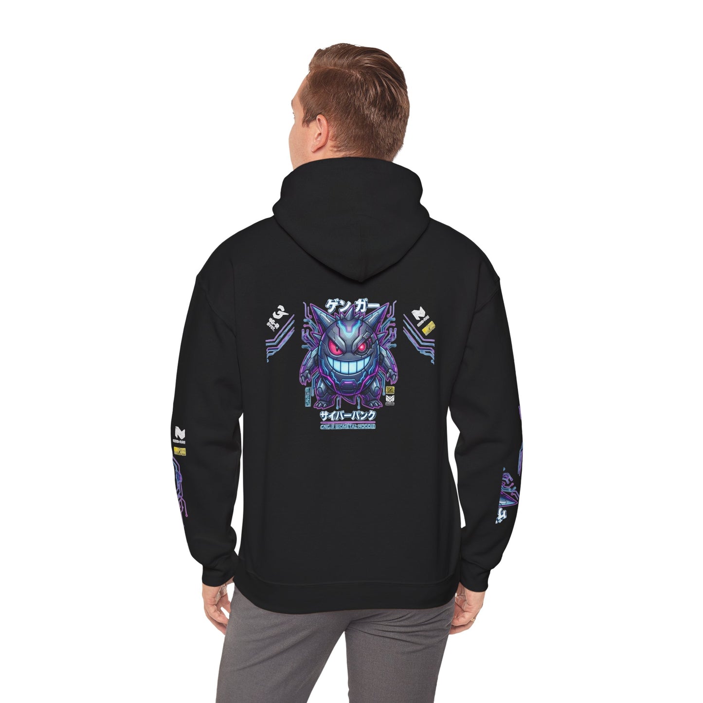 Gangar Streetwear Hoodie — Neon Japanese Gaming Graphic Pullover