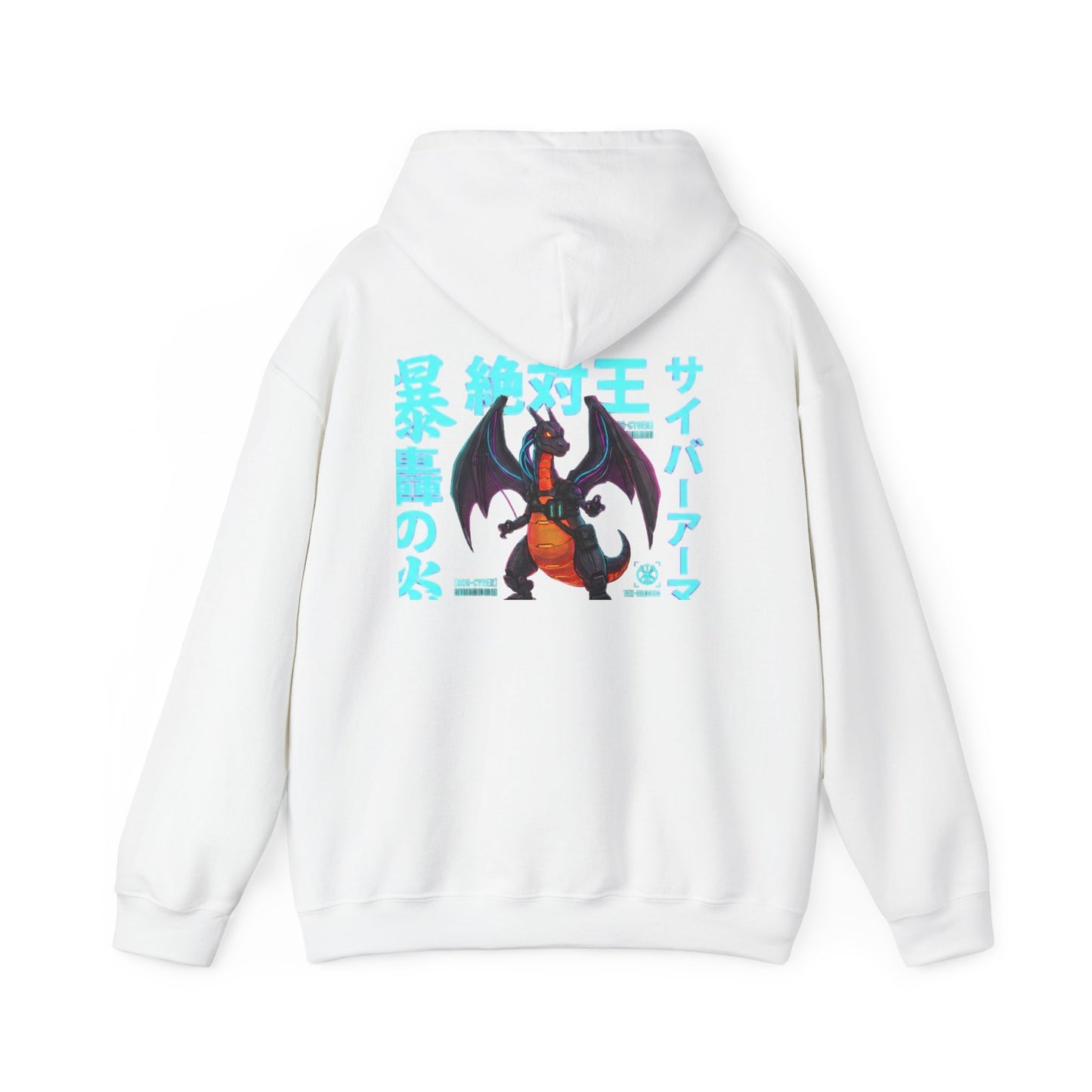 Dragon Cyberpunk Hoodie — Japanese Kanji Demon Graphic Pullover