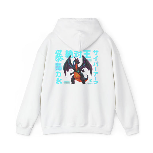 Dragon Cyberpunk Hoodie — Japanese Kanji Demon Graphic Pullover